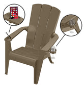 Gracious Living Contour Adirondack 11800-20 Adirondack Chair, Resin Seat, Resin Frame, Woodland Brown Frame